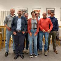 Auf dem Foto v.l.n.r.: Bruno Lehmeier, Christoph Kittel, Andreas Pörrer, Anna Gmeiner, Matthias Schmid, Thomas Rudner, Marius Meier